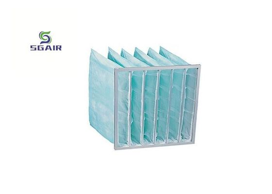 فیلتر کیسه هپا با استحکام بالا سگک فلزی T شکل برای قاب گالوانیزه