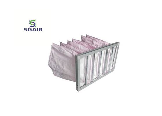 F5 فیلتر هوای کیسه 45٪ Hepa تجاری با ظرفیت بزرگ گرد و غبار