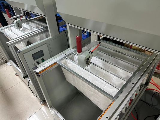 کنترل PLC 0.6-0.8Mpa ماشین ساخت فیلتر هوا 3000*1500*1800mm