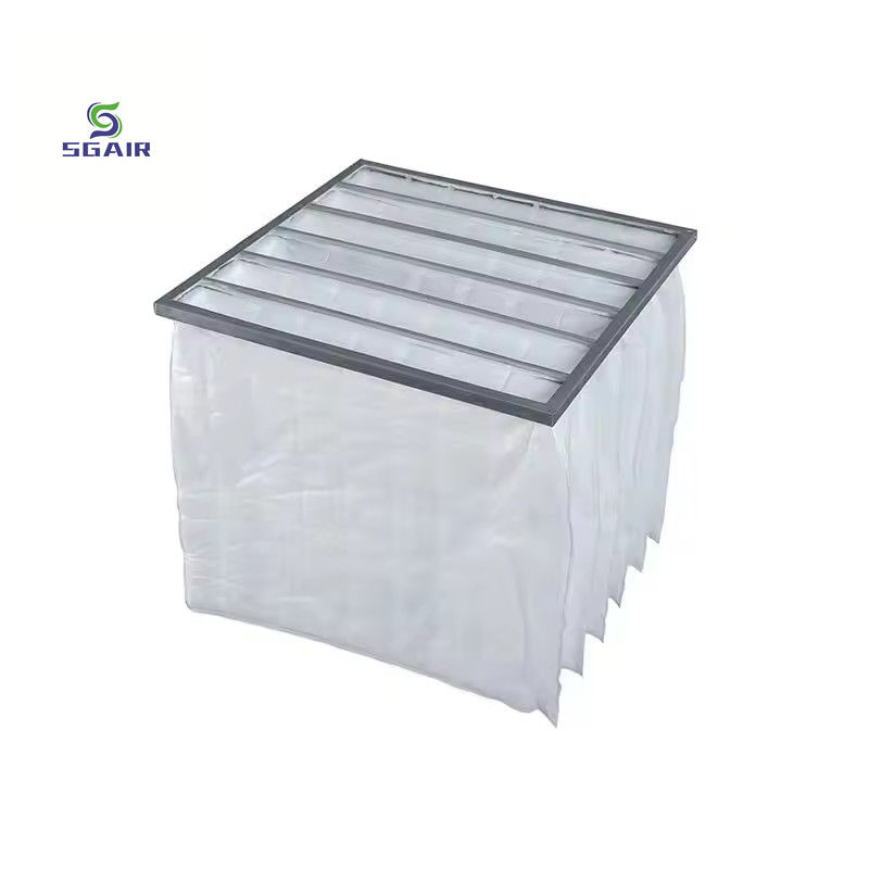 فیلتر کیسه آلومینیومی فیبرگلاس H14 با سفتی خوب و مقاومت در برابر گرما