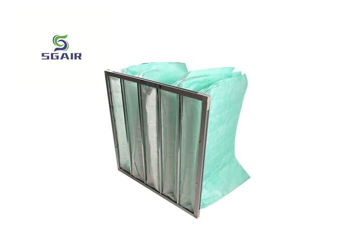 اسپتال استفاده از آلومینیوم آلیاژ قاب فیبرگلاس F8 فیلتر کیسه برای AC