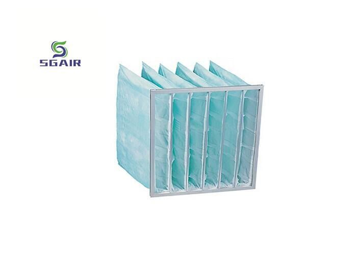 فیلتر کیسه هپا با استحکام بالا سگک فلزی T شکل برای قاب گالوانیزه